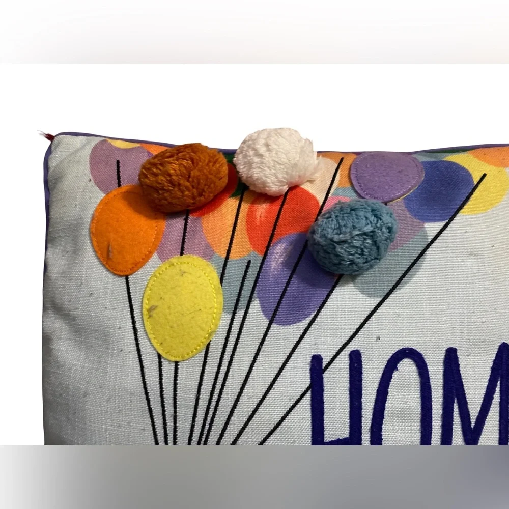 Disney Parks Pixar UP House “Home Is Where The Adventure Is” Throw Pillow